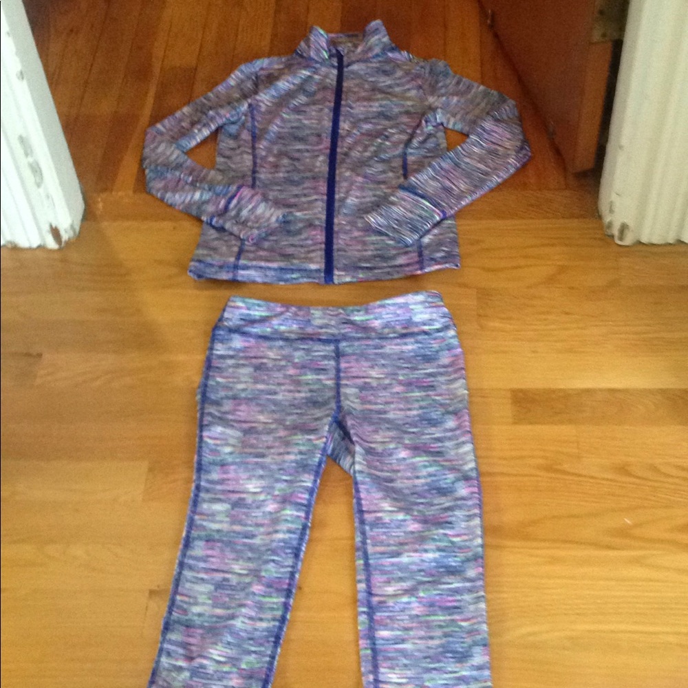 A colorful workout suit